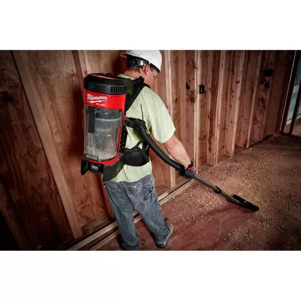 Milwaukee M18 FUEL 18-Volt 1/2 in. Lithium-Ion Cordless Impact Wrench w/ Friction Ring & Backpack Vacuum w/ Two 6.0Ah Batteries