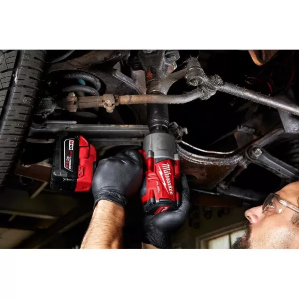 Milwaukee M18 FUEL 18-Volt 1/2 in. Lithium-Ion Brushless Cordless Impact Wrench w/ Friction Ring & Reciprocating Saw 2 Batteries