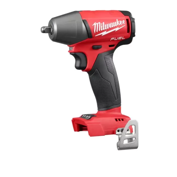 Milwaukee M18 FUEL 18-Volt Lithium-Ion Brushless Cordless 1/2 in. High Torque & Compact Impact Wrench with Friction Ring (2-Tool)