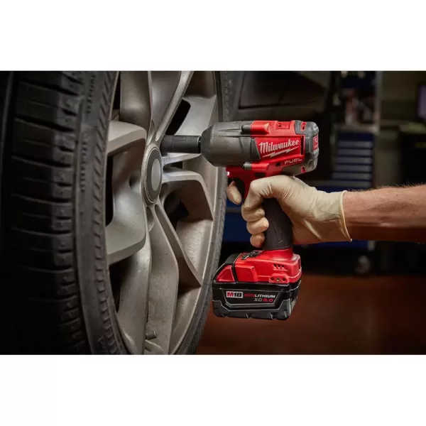 Milwaukee M18 FUEL 18-Volt Lithium-Ion Brushless Cordless 1/2 in. High Torque & Mid Torque Impact Wrench W/ Friction Ring (2-Tool)