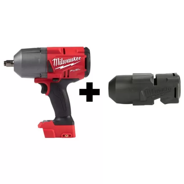 Milwaukee M18 FUEL 18-Volt Lithium-Ion Brushless Cordless 1/2 in. Impact Wrench with Friction Ring With Protective Boot