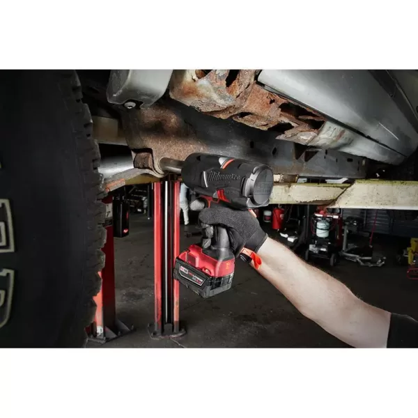 Milwaukee M18 FUEL 18-Volt Lithium-Ion Brushless Cordless 1/2 in. Impact Wrench w/Friction Ring Kit w/One 5.0 Ah Battery and Bag