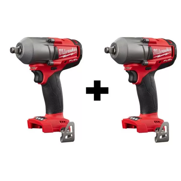 Milwaukee M18 FUEL 18-Volt Lithium-Ion Brushless Cordless Mid Torque 1/2 in. Impact Wrench with Friction Ring (2-Tool)