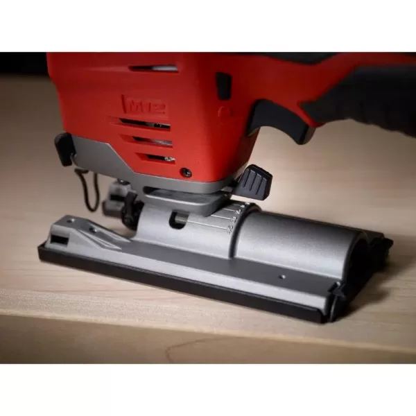 Milwaukee M12 12-Volt Lithium-Ion Cordless Jig Saw and 3/8 in. Crown Stapler Combo Kit W/ (1) 2.0Ah Battery and Charger