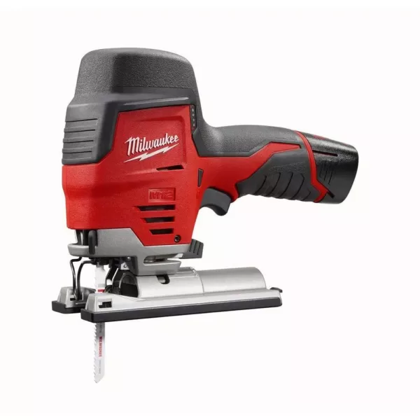 Milwaukee M12 12-Volt Lithium-Ion Cordless Jig Saw Kit with One 1.5 Ah Battery, Charger, Tool Bag