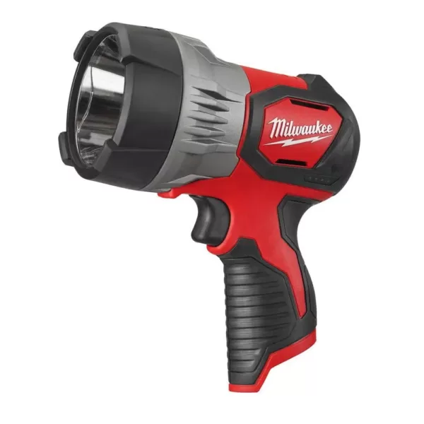 Milwaukee M12 12-Volt Lithium-Ion Cordless 750 Lumens TRUEVIEW LED Spotlight with M12 Jobsite Speaker and 3.0 Ah Battery