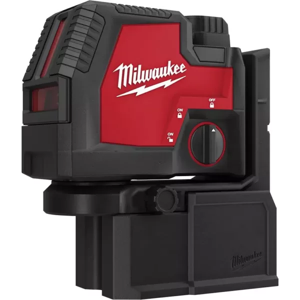 Milwaukee Green 100 ft. Cross Line and Plumb Points Rechargeable Laser Level with REDLITHIUM Lithium-Ion USB Battery and Charger