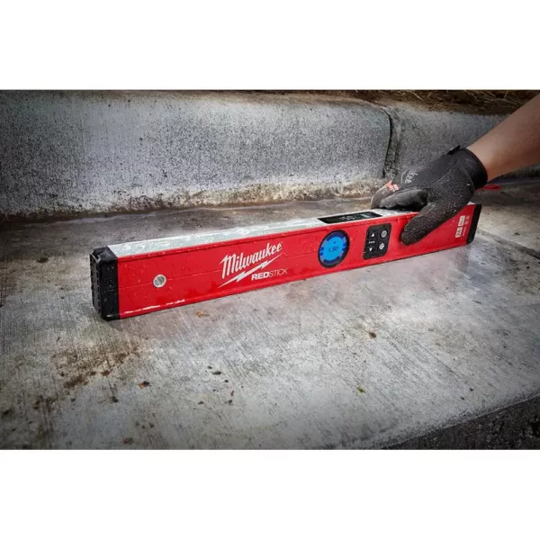 Milwaukee 24 in. Redstick Digital Box Level with Pin-Point Measurement Technology W/ 700 Lumens LED Rechargeable Flashlight