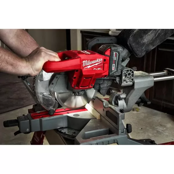 Milwaukee M18 FUEL 18-Volt Lithium-Ion Brushless 7-1/4 in. Cordless Dual Bevel Sliding Compound Miter Saw with Compact Router