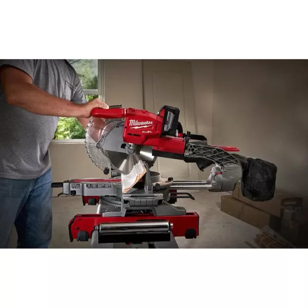 Milwaukee M18 FUEL 18-Volt Lithium-Ion Brushless Cordless 10 in. Dual Bevel Sliding Compound Miter Saw (Tool-Only)