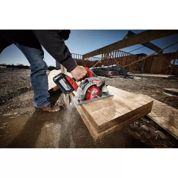 Milwaukee M18 FUEL 18-Volt Lithium-Ion Brushless 10 in. Cordless Dual Bevel Sliding Compound Miter Saw with 7-1/4 in. Circular Saw