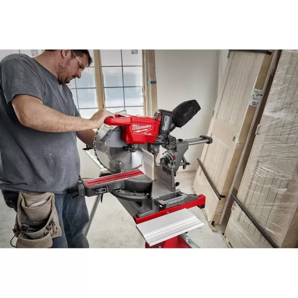 Milwaukee M18 FUEL 18-Volt Lithium-Ion Brushless Cordless 12 in. Dual Bevel Sliding Compound Miter Saw with Stand (Tool-Only)