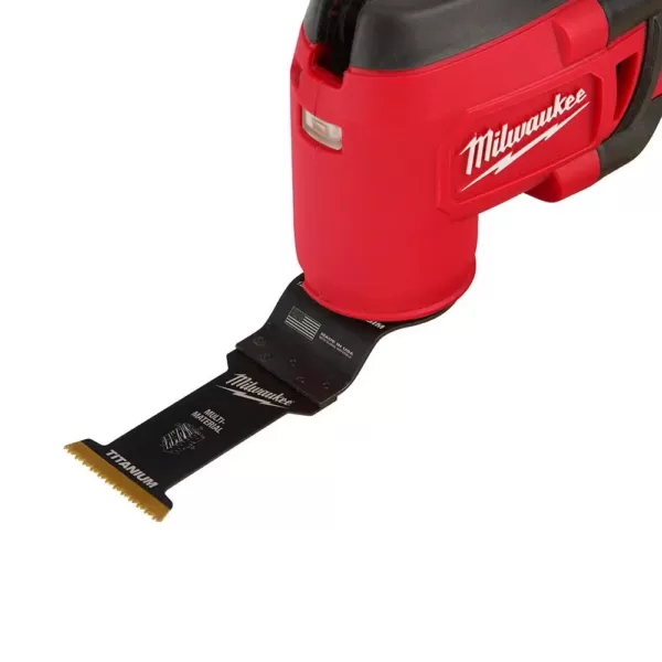 Milwaukee 1-3/8 in. Titanium Bi-Metal Universal Fit Wood and Metal Cutting Oscillating Multi-Tool Blade (1-Pack)