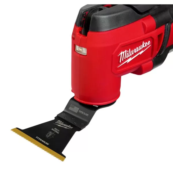 Milwaukee 2-1/2 in. Titanium Bi-Metal Universal Fit Wood and Metal Cutting Oscillating Multi-Tool Blade (1-Pack)