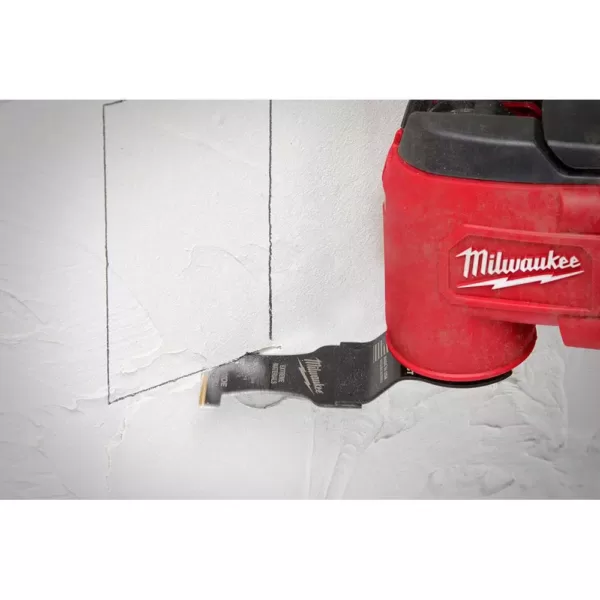 Milwaukee 1-1/8 in. Titanium Bi-Metal Universal Fit Wood and Metal Cutting Oscillating Multi-Tool Blade (1-Pack)