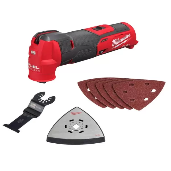 Milwaukee M12 FUEL 12-Volt Lithium-Ion Cordless Oscillating Multi-Tool and Jig Saw with two 3.0 Ah Batteries