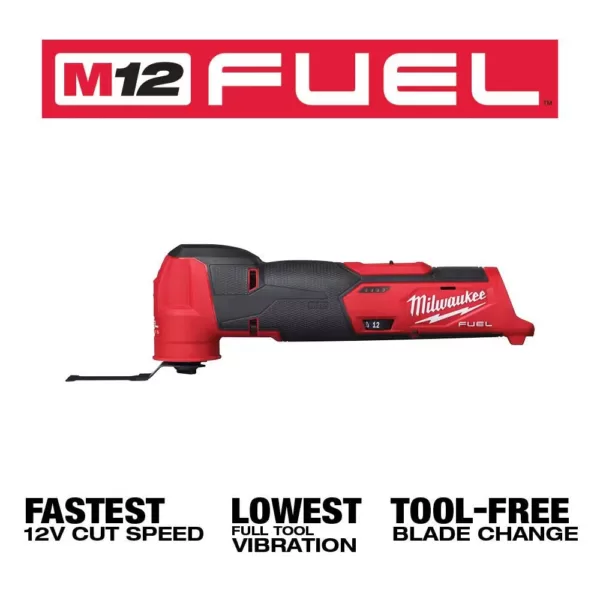 Milwaukee M12 FUEL 12-Volt Lithium-Ion Cordless Oscillating Multi-Tool with M12 2.0Ah Battery