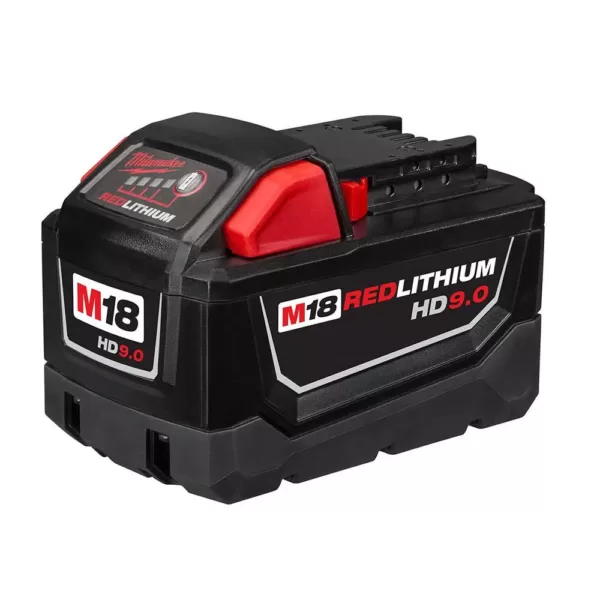 Milwaukee M18 18-Volt Lithium-Ion High Demand Battery Pack 9.0Ah and Charger Starter Kit