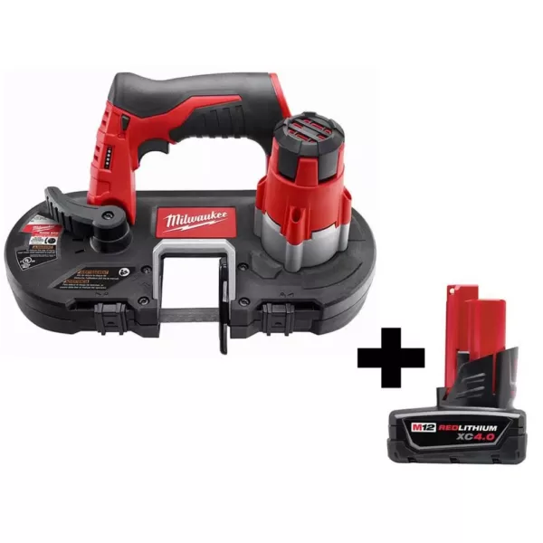 Milwaukee M12 12-Volt Lithium-Ion Cordless Sub-Compact Band Saw with 4.0 Ah M12 Battery