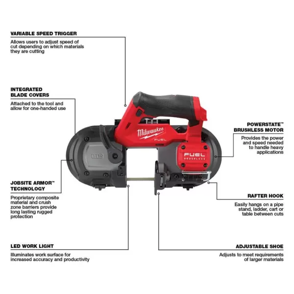 Milwaukee M12 FUEL 12-Volt Lithium-Ion Cordless Sub-Compact Band Saw (Tool-Only)