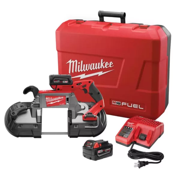 Milwaukee M18 FUEL 18-Volt Lithium-Ion Brushless Cordless Deep Cut Band Saw with Two 5.0Ah Batteries, Charger, Hard Case