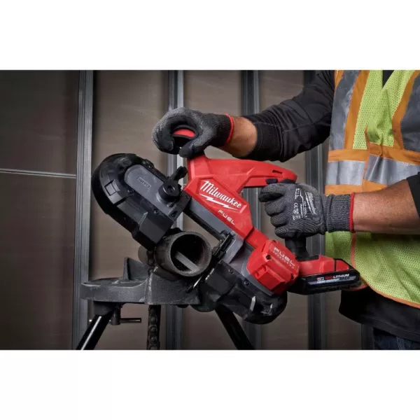 Milwaukee M18 FUEL 18-Volt Lithium-Ion Brushless Cordless Compact Bandsaw Kit with Two 3.0 Ah High Output Batteries