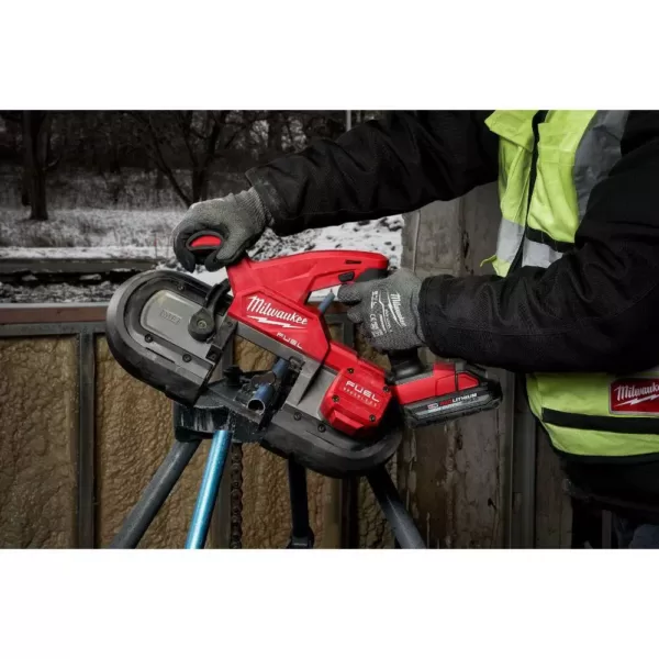 Milwaukee M18 FUEL 18-Volt Lithium-Ion Brushless Cordless Compact Dual-Trigger Bandsaw Kit with Two 3.0 Ah High Output Batteries