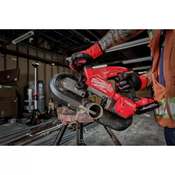 Milwaukee M18 FUEL 18-Volt Lithium-Ion Brushless Cordless Compact Dual-Trigger Bandsaw Kit with Two 3.0 Ah High Output Batteries