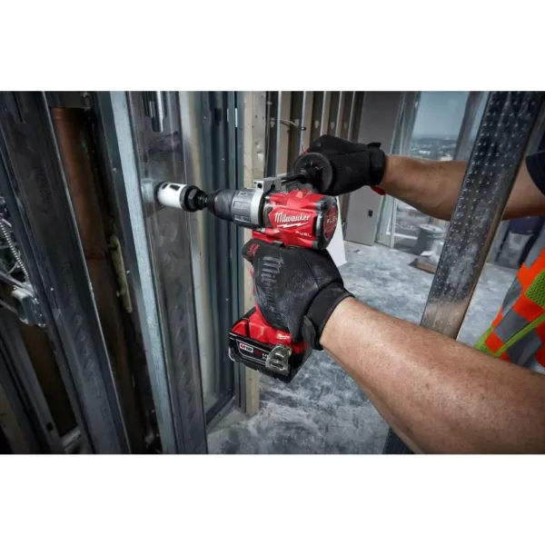 Milwaukee M18 FUEL 18-Volt Lithium-Ion Brushless Cordless 1/2 in. Drill / Driver Kit W/(2) 5.0Ah Batteries, Charger, and Hard Case