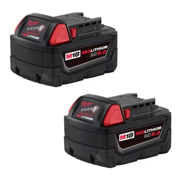 Milwaukee M18 18-Volt Lithium-Ion XC Extended Capacity 5.0Ah Battery Pack (2-Pack)