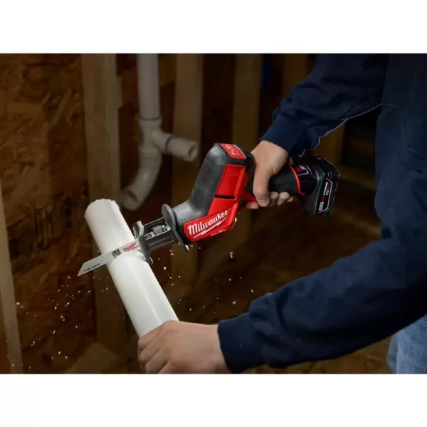 Milwaukee M12 FUEL 12-Volt Lithium-Ion Brushless Cordless HACKZALL Reciprocating Saw Kit with M12 Rotary Tool