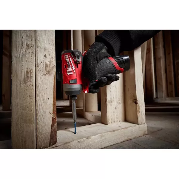 Milwaukee M12 FUEL 12-Volt Lithium-Ion Brushless Cordless Combo Kit (4-Tool) with 2 Batteries and Bag