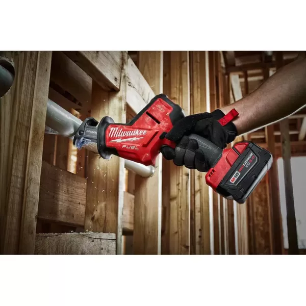 Milwaukee M18 FUEL 18-Volt Lithium-Ion Brushless Cordless HACKZALL Reciprocating Saw & M18 Caulk Gun with Two M18 6.0Ah Batteries