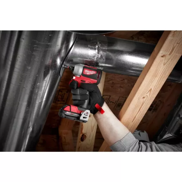 Milwaukee M18 18-Volt Lithium-Ion Brushless Cordless Hammer Drill/Impact Combo Kit (2-Tool) with 2 Batteries, Charger and Bag