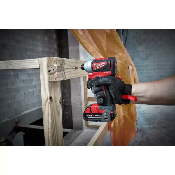 Milwaukee M18 18-Volt Lithium-Ion Brushless Cordless Hammer Drill/Impact/Reciprocating Saw Combo Kit (3-Tool) with 4-Batteries