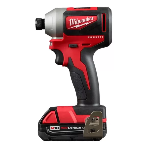 Milwaukee M18 18-Volt Lithium-Ion Brushless Cordless Hammer Drill/Impact/ 1/2 in. Impact Wrench Combo Kit (3-Tool) w/ 4-Batteries