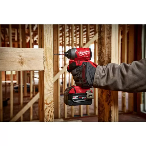 Milwaukee M18 FUEL 18-Volt Lithium-Ion Brushless Cordless Hammer Drill and Impact Driver Combo Kit (2-Tool) with Two 5Ah Batteries