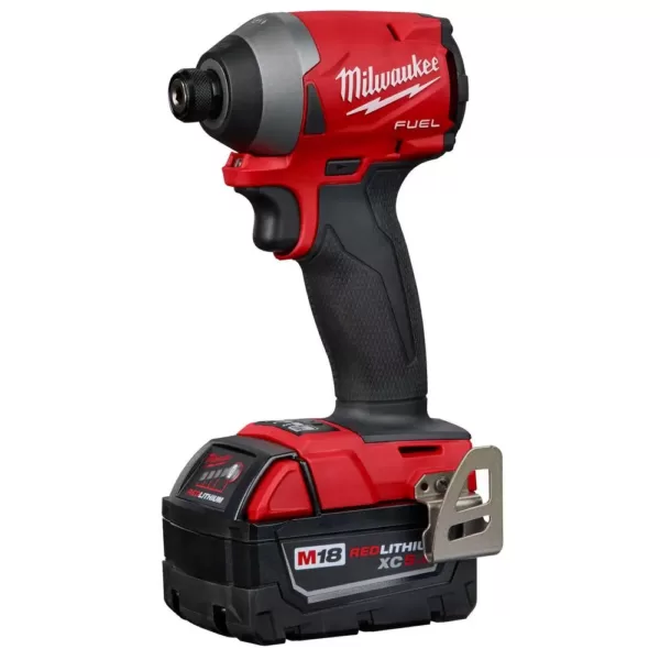 Milwaukee M18 FUEL 18-Volt Lithium-Ion Brushless Cordless Hammer Drill and Impact Driver Combo Kit (2-Tool) with Impact Wrench