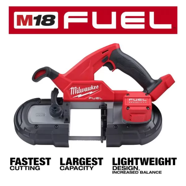 Milwaukee M18 FUEL 18-Volt Lithium-Ion Brushless Cordless Combo Kit (7-Tool) with  M18 FUEL Compact Bandsaw