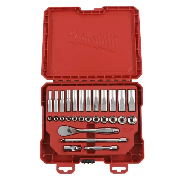 Milwaukee 1/4 in. Drive SAE Ratchet and Socket Mechanics Tool Set (26-Piece)