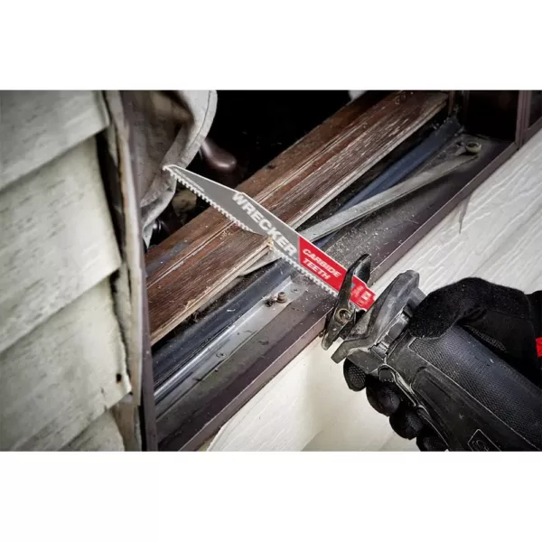 Milwaukee 9 in. 6 TPI WRECKER Carbide Teeth Multi-Material Cutting SAWZALL Reciprocating Saw Blade