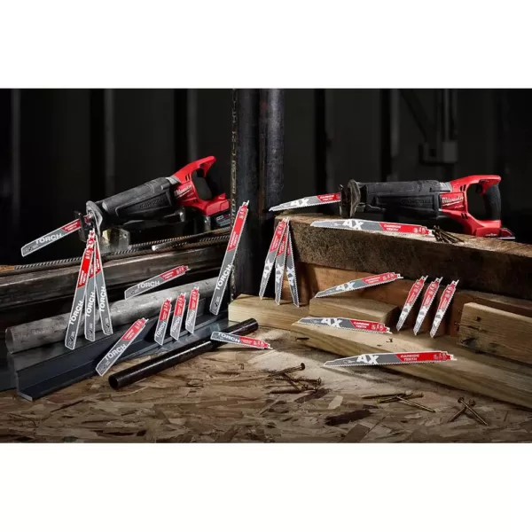 Milwaukee 6 in. 5 Teeth per in. AX Carbide Teeth Demolition Nail Embedded Wood Cutting SAWZALL Reciprocating Saw Blades (25 Pack)