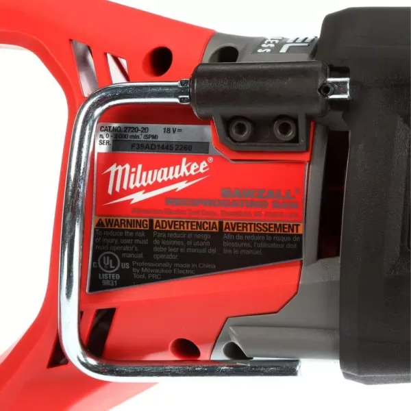 Milwaukee M18 FUEL 18-Volt Lithium-Ion Brushless Cordless SAWZALL Reciprocating Saw (Tool-Only)