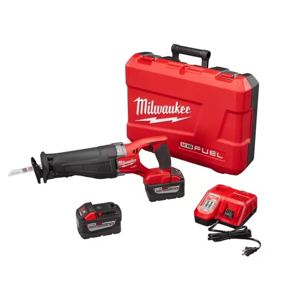 Milwaukee M18 FUEL 18-Volt Lithium-Ion Brushless Cordless SAWZALL Reciprocating Saw Kit W/(2) 9.0Ah Batteries & Hard Case