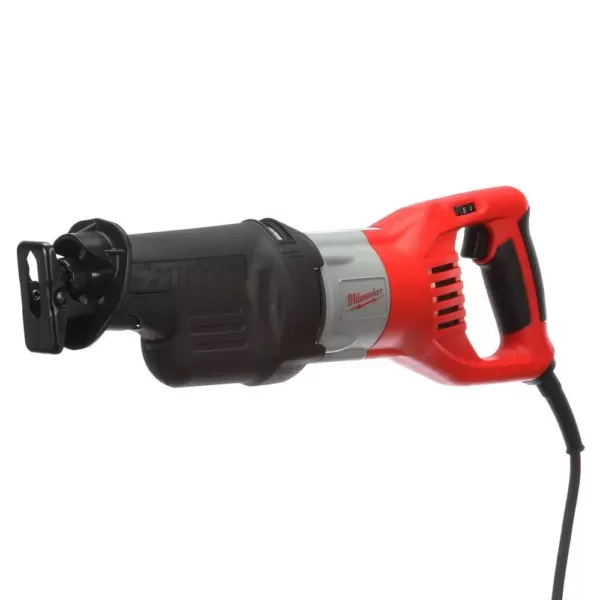 Milwaukee 15 Amp 1-1/4 in. Stroke Orbital SUPER SAWZALL Reciprocating Saw W/ Hard Case & Carbide SAWZALL  Blade