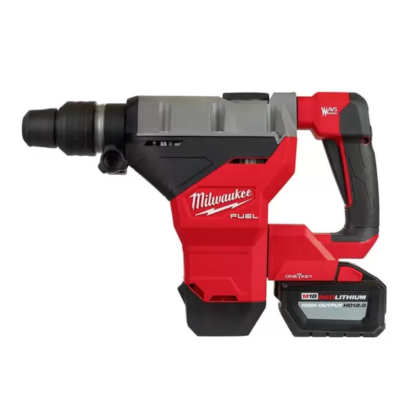 Milwaukee M18 FUEL ONE-KEY 18-Volt Lithium-Ion Brushless Cordless 1-3/4 in. SDS-MAX Rotary Hammer with One 12.0 Ah Battery