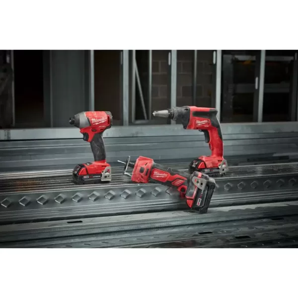 Milwaukee M18 FUEL 18-Volt Lithium-Ion Brushless Cordless Drywall Screw Gun Compact Kit with Collated Screw Gun Attachment