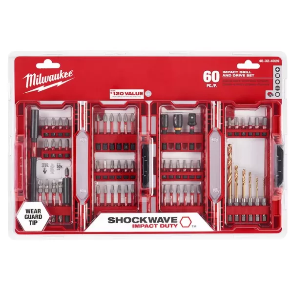 Milwaukee Shockwave Impact Duty Drill and Drive Bit Set (60-Piece)