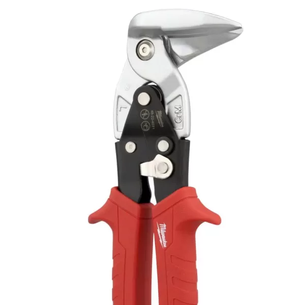 Milwaukee 10 in. Left-Cut and Right Cut and Straight Cut Angle Aviation Snips (3-Piece)