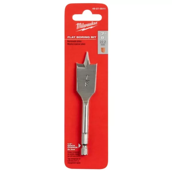 Milwaukee 7/8 in. x 4.5 in. Flat Boring Bit